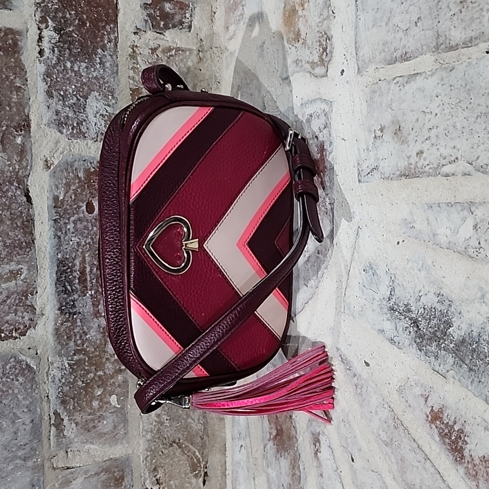 Kate Spade Burgundy and Pink Crossbody Bag